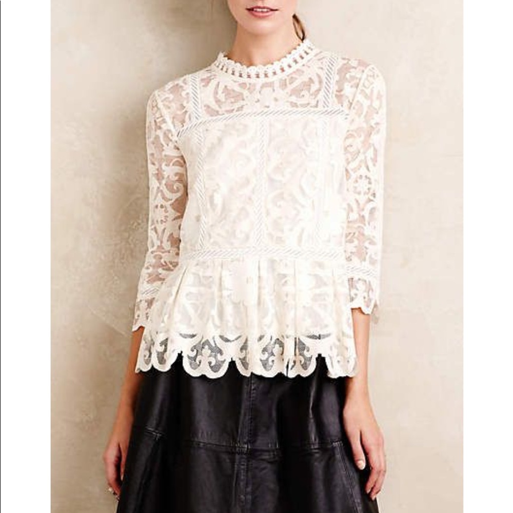 Anthropologie HD in Paris lace top size 0.
